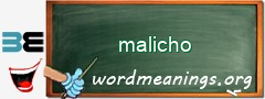 WordMeaning blackboard for malicho